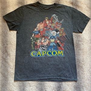 🎮 Capcom Tee Mens Small Grey Mega Man Ryu Blanka